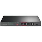 TP-Link TL-SL1218P Switch 16x 10/100Mbps PoE+ 2x GLAN 1x SFP 19"rackmount 150W
