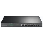 TP-Link TL-SG1218MP Switch 16x GLAN PoE+ 2x GLAN 2x SFP 19"rackmount PoE budgetem 250W.