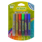 Lepidlo s glitry Cricco, 6 metalických barev, 10 g