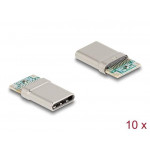 Delock 24-pinový SMD konektor USB 2.0 USB Type-C™, zástrčkový, k montáži pájením, 10 ks