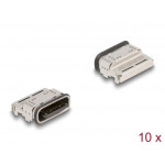 Delock 24-pinový SMD konektor USB 5 Gbps USB Type-C™, zásuvkový, k montáži pájením, vodotěsný, 10 ks