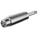 PremiumCord XLR mikrofonní redukce, XLR female - Jack 6,3mm mono male
