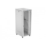 LANBERG Volně stojící skříň 19" 42U/800x1000 LCD skleněné dveře šedá 