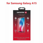 SWISSTEN SKLO FULL GLUE, COLOR FRAME, CASE FRIENDLY PRO SAMSUNG GALAXY A15 / A15 5G ČERNÉ