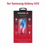 SWISSTEN SKLO FULL GLUE, COLOR FRAME, CASE FRIENDLY PRO SAMSUNG GALAXY A35 ČERNÉ