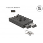 Delock 3.5” Mobilní rack pro 2 x SSD M.2 NVMe s konektorem Slim SAS SFF-8654