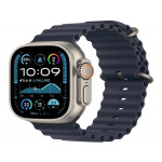 Apple Watch Ultra 2 (2024) 49mm Přírodní titan s námořnicky modrým oceánským řemínkem