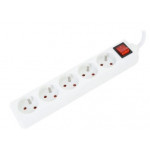 OMEGA Prodlužovací zásuvková lišta s 5 zásuvkami WITH BASIC SURGE PROTECTION 5,0M 16A 5 SOCKET TYPE E FRENCH WHITE