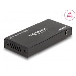 Delock HDMI Splitter 1 x vstupní HDMI na 2 x výstupní HDMI 4K 60 Hz, se zařízením na snížení měřítka