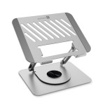 CONNECT IT Rotary otočný stojánek na notebook, STŘÍBRNÁ