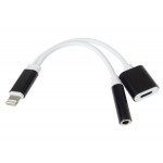 PremiumCord Adapter Lightning na 3,5mm jack audio + Lightning charging