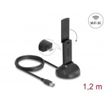 Delock Dvoupásmový Wi-Fi 6E WLAN USB adaptér AX5400 (2 x 2402 + 574 Mbps)