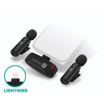 CONNECT IT Wireless Lavalier mikrofon Lightning konektor (2 ks + receiver) set ČERNÝ