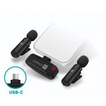 CONNECT IT Wireless Lavalier mikrofon USB-C konektor (2 ks + receiver) set ČERNÝ