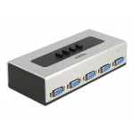 Delock VGA Switch 4-portový, manuální, obousměrný