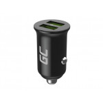 Green Cell Nabíječka do auta 36W GC PowerRide Nano36 s rychlonabíjením 2x USB-A Ultra Charge