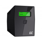Green Cell Nepřerušitelný zdroj napájení UPS 800VA 480W s LCD displejem | VERZE EU | 2x zásuvky Schuko