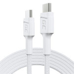 Green Cell PowerStream Cable White USB-C Type C 2m with fast charging Power Delivery 60W, Ultra Charge, Quick Charge 3.0