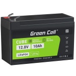 Green Cell LiFePO4 Battery 12V 12.8V 10Ah for photovoltaic system, campers and boats