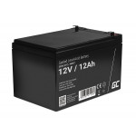 Green Cell AGM VRLA 12V 12Ah maintenance-free battery for the alarm system, cash register, toys