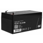 Green Cell AGM VRLA 12V 3.3Ah maintenance-free battery for the alarm system, cash register, toys