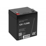 Green Cell AGM VRLA 12V 5Ah maintenance-free battery for the alarm system, cash register, toys