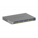 Netgear 48-Port Gigabit Ethernet, PoE+, Smart Switch, Cloud Management, 4 SFP+ Ports (380W)  - GS752TXP