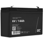 Green Cell AGM VRLA 6V 14Ah maintenance-free battery for the alarm system, cash register, toys