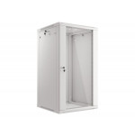 LANBERG 19" RACKOVÁ SKŘÍŇ PRO MONTÁŽ NA STĚNU 22U/600X600 (v rozloženém stavu) S PROSKLENÝMI DVEŘMI ŠEDÁ  V2