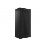 LANBERG RACKOVÁ SKŘÍŇ 19" NÁSTĚNNÁ 27U/600X450 (v rozloženém stavu) S PROSKLENÝMI DVEŘMI ČERNÁ  V2