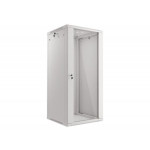 LANBERG RACKOVÁ SKŘÍŇ 19" NÁSTĚNNÁ 27U/600X600 (v rozloženém stavu) S PROSKLENÝMI DVEŘMI ŠEDÁ  V2