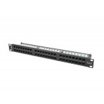LANBERG PATCH PANEL 48 PORTŮ 1U 19" CAT.6 UTP ČERNÝ 