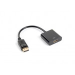 LANBERG DISPLAYPORT(M) 1.2->HDMI(F) ADAPTÉR 10CM ČERNÝ 