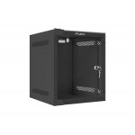 LANBERG RACKOVÁ SKŘÍŇ 10" PRO MONTÁŽ NA STĚNU 6U/280X310 (v rozloženém stavu) S PROSKLENÝMI DVEŘMI ČERNÁ 