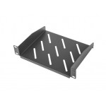 LANBERG 10" PEVNÁ POLICE 1U/254X180MM MAX. NOSNOST DO 20 KG ČERNÁ 