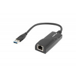LANBERG USB->RJ45 ETHERNET ADAPTÉR SÍŤOVÁ KARTA  USB 3.0 1X RJ45 1GB KABEL