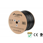 LANBERG LAN KABEL CAT.5E UTP 305M PEVNÝ VENKOVNÍ CU ČERNÝ FLUKE PASS 