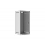 LANBERG RACKOVÁ SKŘÍŇ 10" NÁSTĚNNÁ 12U/280X310 PRO VLASTNÍ MONTÁŽ S PROSKLENÝMI DVEŘMI ŠEDÁ  (PLOCHÉ BALENÍ)