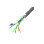LANBERG LAN KABEL CAT.5E SFTP 305M PEVNÝ CU CPR + FLUKE PASS ŠEDÝ 