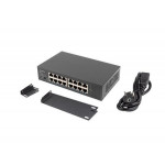 LANBERG PŘEPÍNAČ  RSGE-16 16X 1GB GIGABITOVÝ ETHERNET NEŘÍZENÝ RACK 10"/19"