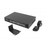 LANBERG SWITCH  24X 100MB POE+/2X COMBO RACK 19" GIGABITOVÝ ETHERNET 360W V2