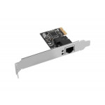 LANBERG PCI-EXPRESS->RJ45 ETHERNETOVÝ ADAPTÉR SÍŤOVÁ KARTA  PCI-E X1 1X RJ45 1GB RTL8111C NÍZKÝ PROFIL