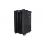 LANBERG 19" VOLNĚ STOJÍCÍ RACKOVÁ SKŘÍŇ 22U/600X800 (v rozloženém stavu) S PROSKLENÝMI DVEŘMI LCD ČERNÁ  V2