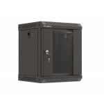 LANBERG RACKOVÁ SKŘÍŇ 10" PRO MONTÁŽ NA STĚNU 6U/300X300 (v rozloženém stavu) S PROSKLENÝMI DVEŘMI ČERNÁ 