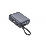 SWISSTEN POWER BANK 10000 mAh S INTEGROVANÝMI KABELY  USB-C A LIGHTNING VESMÍRNĚ STŘÍBRNÁ