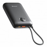 SWISSTEN POWER BANK VOLTBOX 35W 20000 mAh S INTEGROVANÝMI KABELY  USB-C A LIGHTNING ČERNÁ