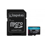 KINGSTON 256GB microSDXC Canvas Go Plus Gen4 200MB/s A2 U3 V30 Card + Adapter