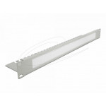 Delock 19” Kartáč pro správu kabelů s nosnou deskou kabelů, 1U, šedá