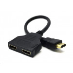 GEMBIRD Dat přepínač HDMI splitter, pasivní, kabel, 2 cesty