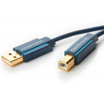 ClickTronic HQ OFC USB2.0 kabel, A-B, zlacené konektory, 1.8m